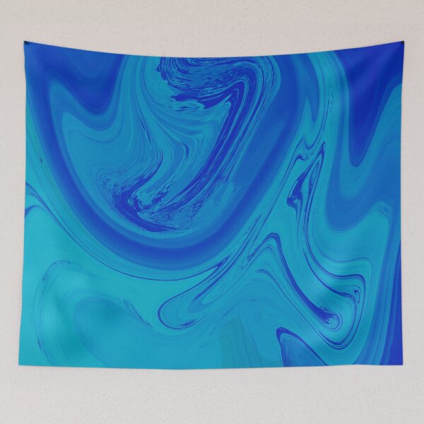 Item preview, Shades Of Blue Liquid Art 4. Liquid Marble. Abstract Design. designed and sold by Jason123za.