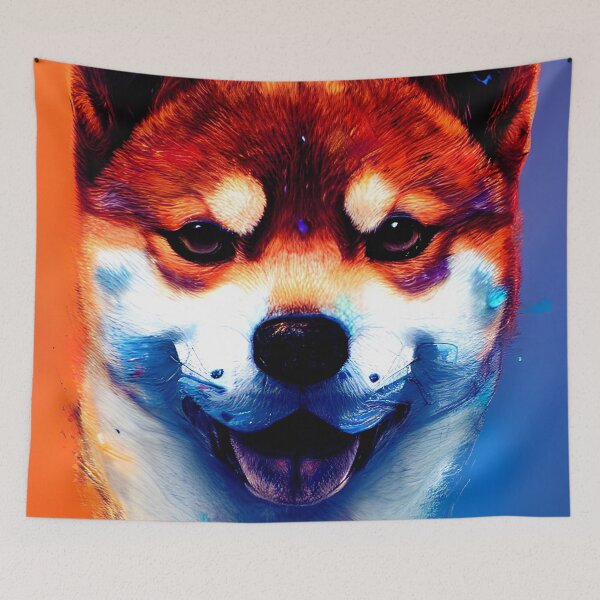 Item preview, Shiba Inu portrait - dog art painting #36 designed and sold by supeart.
