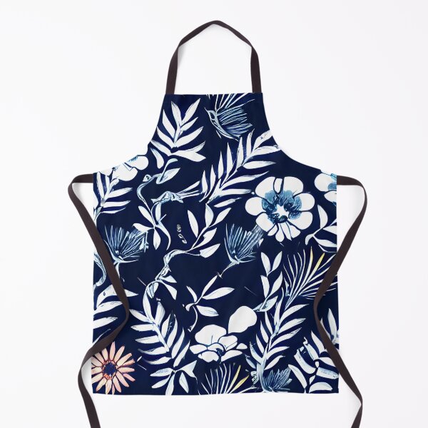 Item preview, floral white flower blue leaf patter #5 designed and sold by supeart.