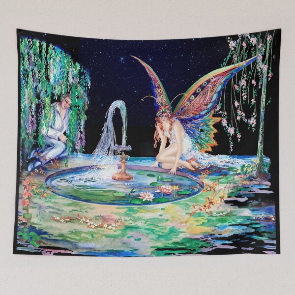 Item preview, Tsanya Fountain of Love designed and sold by VintageEraArt.