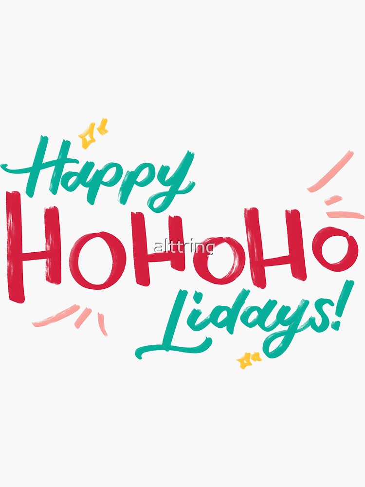 Thumbnail 3 of 3, Sticker, Happy Holidays! designed and sold by alttring.