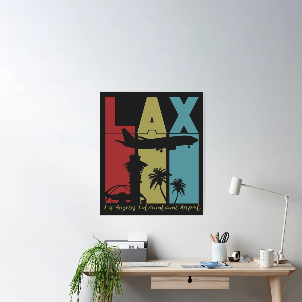 LAX Los Angeles Int\'l Airport Retro RealPilotDesign Sale Redbubble by Poster Art\