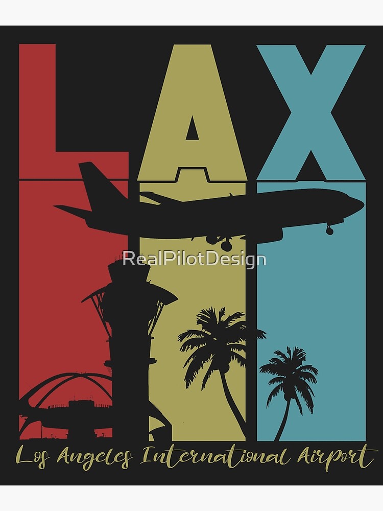 LAX Los Angeles Int'l Airport Retro Art