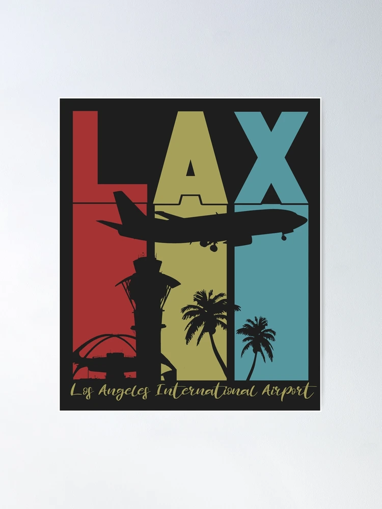 Sale LAX Redbubble | Int\'l for Los Poster RealPilotDesign Retro by Angeles Art\