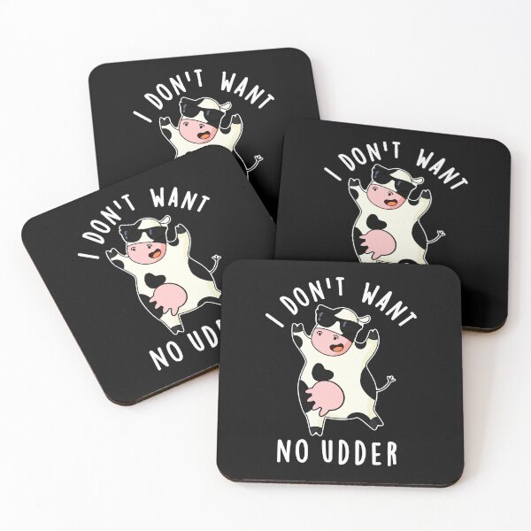 Item preview, I Don't Want No Udder Funny Cow Puns (Dark BG) designed and sold by punnybone.
