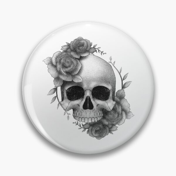 Item preview, Skull with roses designed and sold by DerSenat.