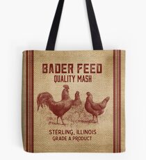 Sackleinen Vintage wie Huhn Futter Sack Tote Bag
