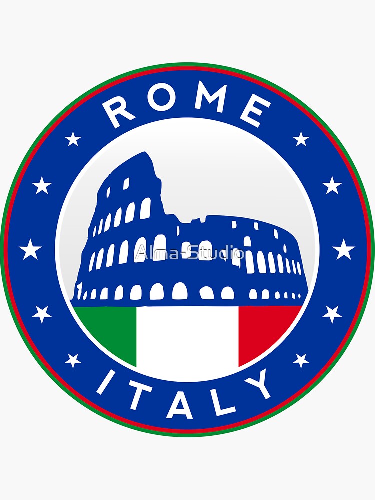 Rome, Italy, sticker, circle by Alma-Studio