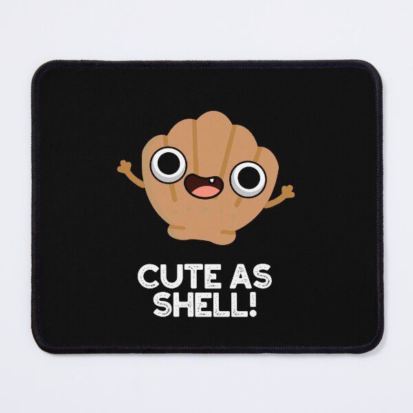 Item preview, Funny As Shell Funny Seashell Pun (Dark BG) designed and sold by punnybone.