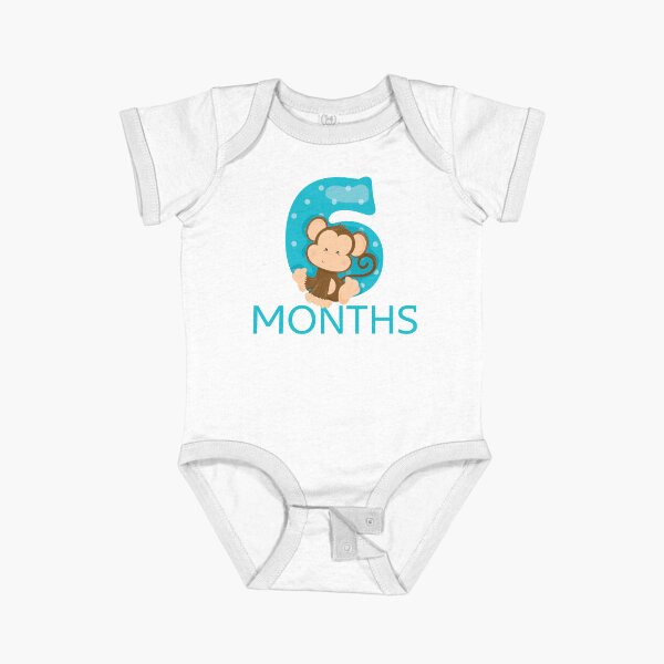 Vista previa del artículo con la obra «Hito del bebé de 6 meses. Tema Safari / Jungle», diseñado y vendido por AlaskaGirl.