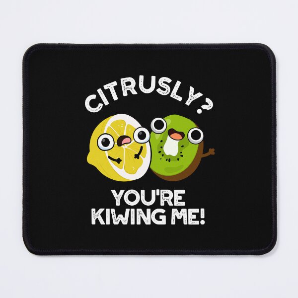 Item preview, Citrusly You're Kiwiing Me Funny Fruit Puns (Dark BG) designed and sold by punnybone.