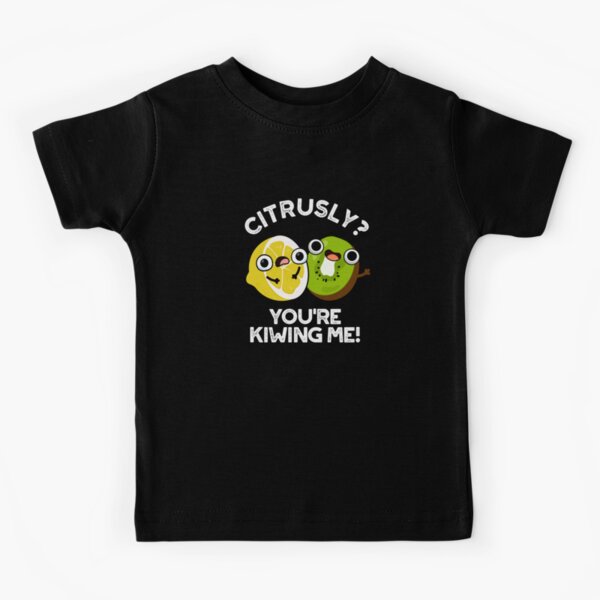 Item preview, Citrusly You're Kiwiing Me Funny Fruit Puns (Dark BG) designed and sold by punnybone.