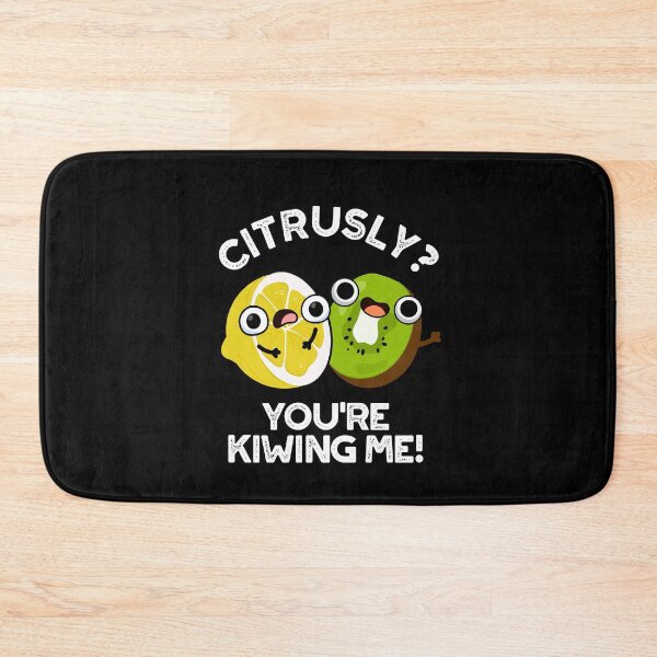 Item preview, Citrusly You're Kiwiing Me Funny Fruit Puns (Dark BG) designed and sold by punnybone.
