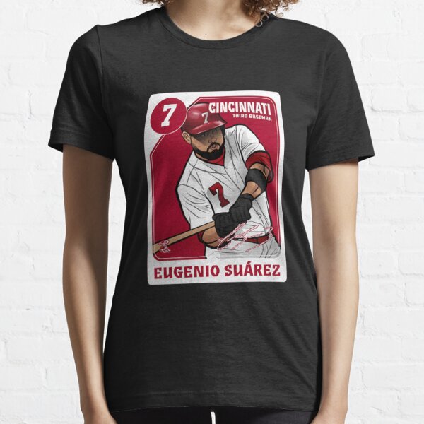 Eugenio Suarez Cincinnati Reds Women's Red Backer Slim Fit T-Shirt 