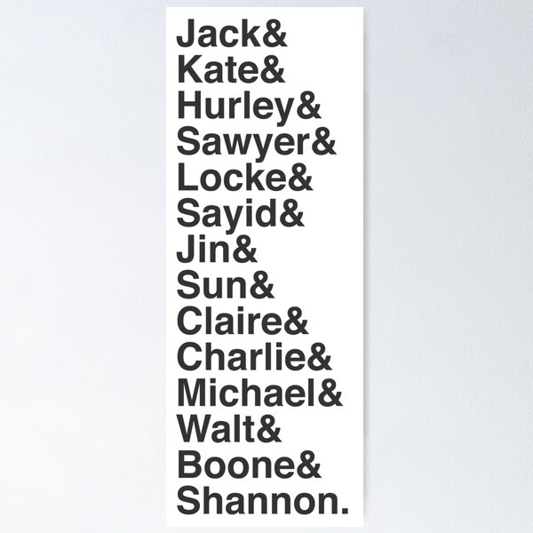 Item preview, Lost Cast Characters Names designed and sold by kristenriello.