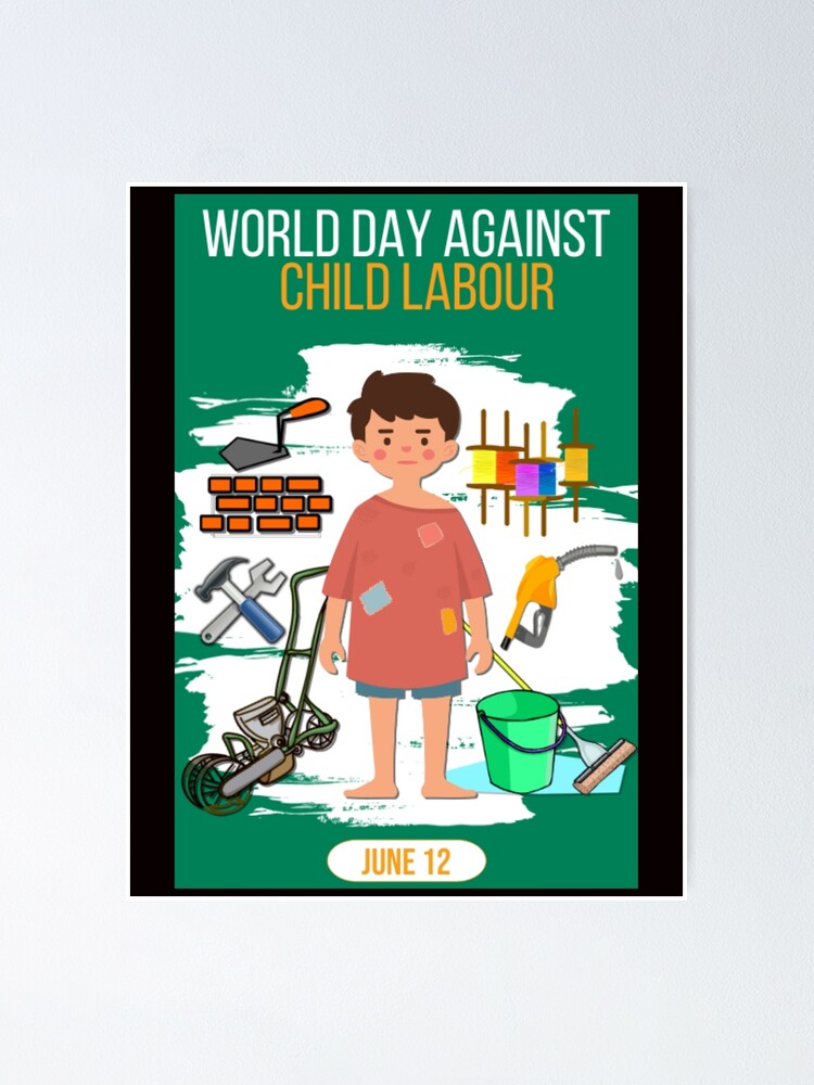 child labour poster making with paint colors class 8 ( DRAWING)​ -  Brainly.in
