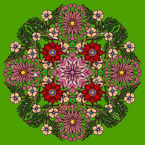 Floral Mandalas 029 (Style:3)
