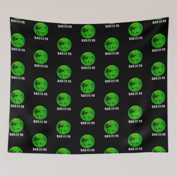 Item preview, Black Eye Pea Funny Veggie Puns (Dark BG) designed and sold by punnybone.