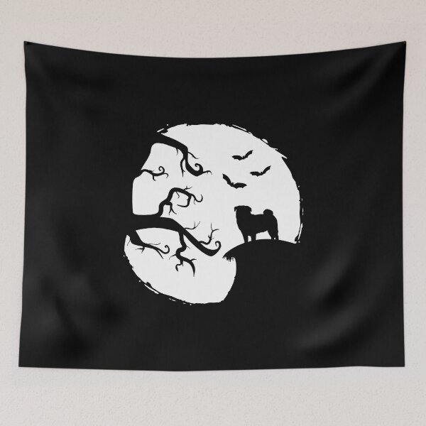 Item preview, Pug dog full moon designed and sold by DerSenat.