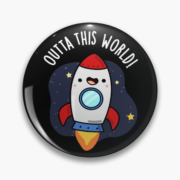 Item preview, Outta This World Funny Rocket Puns (Dark BG) designed and sold by punnybone.