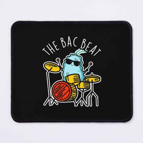 Item preview, The Bac Beat Drummer Funny Bacteria Puns (Dark BG) designed and sold by punnybone.