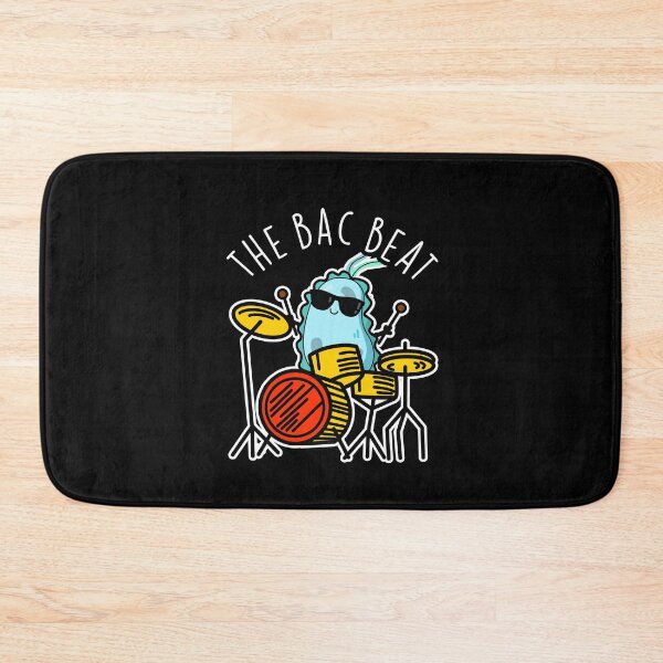 Item preview, The Bac Beat Drummer Funny Bacteria Puns (Dark BG) designed and sold by punnybone.