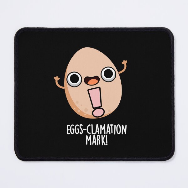 Item preview, Eggs-clamation Mark Funny Egg Pun (Dark BG) designed and sold by punnybone.