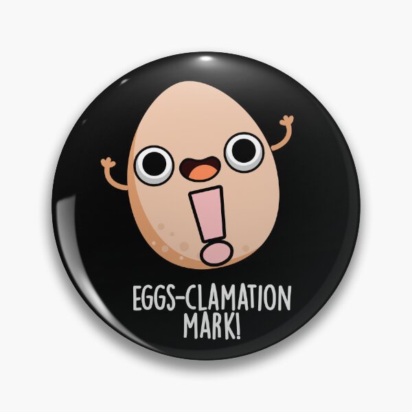 Item preview, Eggs-clamation Mark Funny Egg Pun (Dark BG) designed and sold by punnybone.