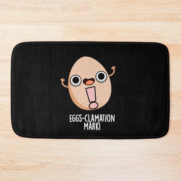 Item preview, Eggs-clamation Mark Funny Egg Pun (Dark BG) designed and sold by punnybone.