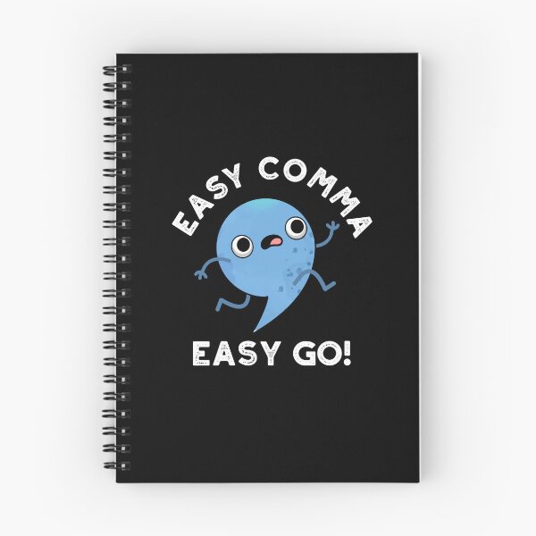 Item preview, Easy Comma Easy Go Funny Punctuation Puns (Dark BG) designed and sold by punnybone.