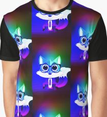 Fox Nerd - Retro Rainbow Graphic T-Shirt