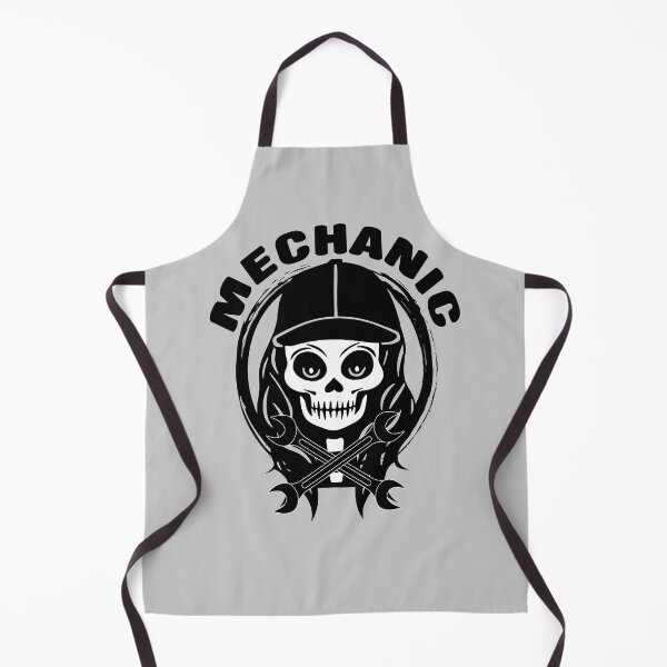 Item preview, Female Mechanic Skull and Spanners Crossed Tools Black Logo designed and sold by Nuletto.