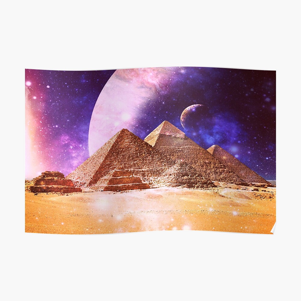 2 x Vinyl Stickers 10cm Egyptian Pyramids Egypt Space Cool Gift #21489 
