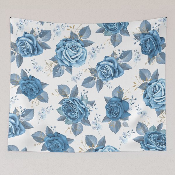 Item preview, Blue Roses Decorative Floral Illustration Pattern. designed and sold by PlantKind.