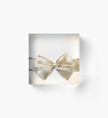 Gold Ribbon Acrylic Block