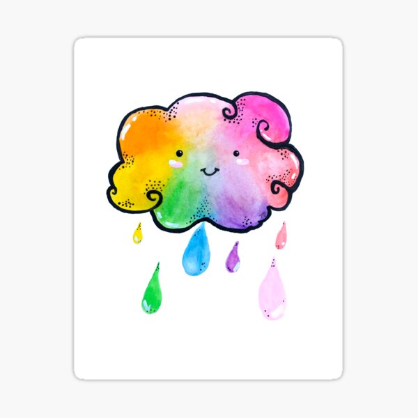 Rainbow Raincloud Sticker