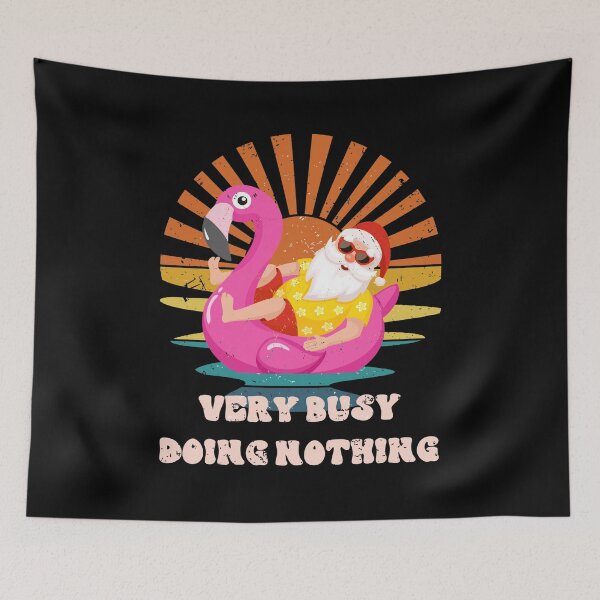 Item preview, Very Busy Doing Nothing Funny Christmas Design Santa Relaxing Floatie designed and sold by RockBeeDesigns.