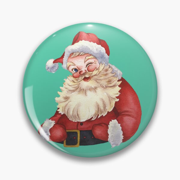 Père Noël rétro vintage rose - Père Noël rouge Badge