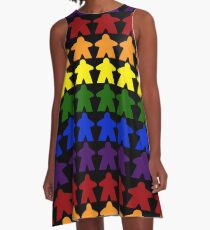 Gay Pride (Meeple Edition) A-Line Dress