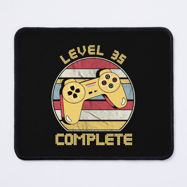 Item preview,  Level 35 complete, video gamers ,35th anniversary, 35th birthday, funny gaming pun,celebration, vintage,70's palette, retro controller,  designed and sold by allycat57.