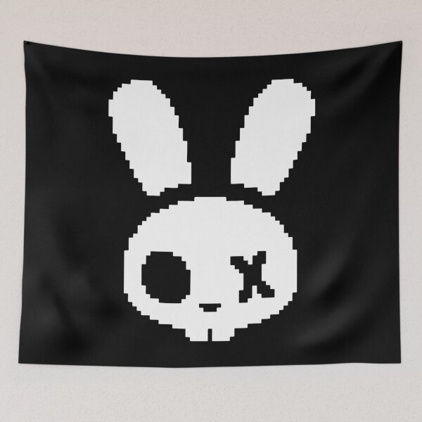 Item preview, Skeleton Bunny Logo Fitted  designed and sold by seeteshemooo.