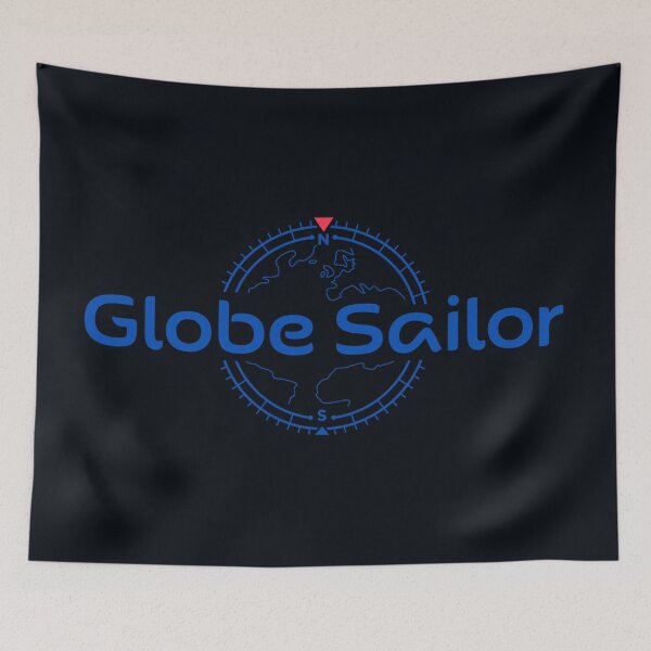 Item preview, Globe Sailer Sailboats Blue designed and sold by ChristinasMess.