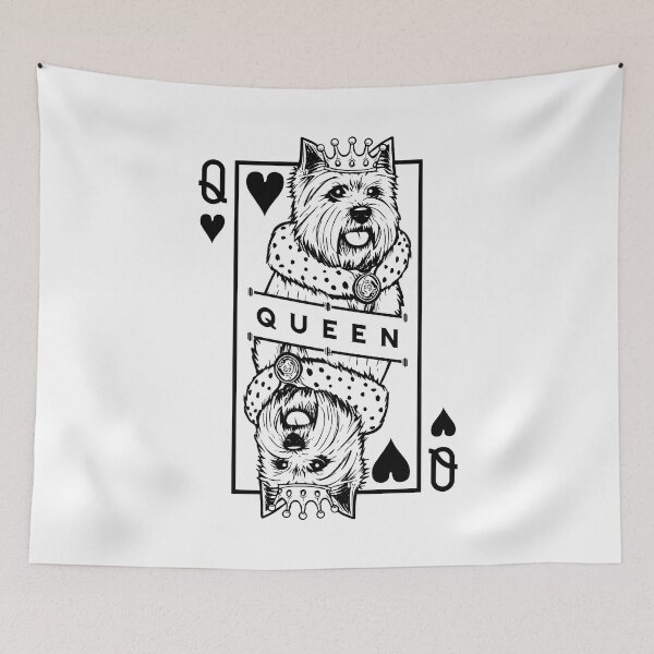 Item preview, West Highland White Terrier Queen Of Hearts Dog Pop Art designed and sold by GrandeDuc.