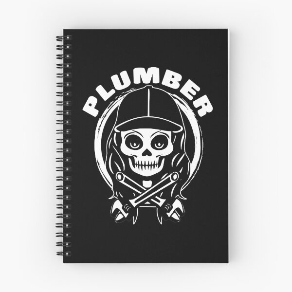 Item preview, Female Plumber Skull and Wrench Crossed Tools White Logo designed and sold by Nuletto.