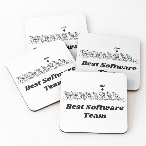 Item preview, 'Best Software Team' Tandem Bicycle Design - Retro Illustration Design for T-shirts, mugs, phone cases and other accessories designed and sold by Ridiculam Toga.