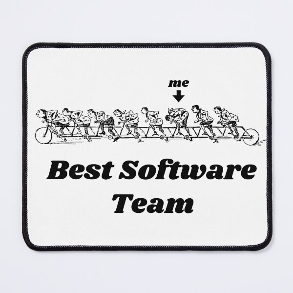 Item preview, 'Best Software Team' Tandem Bicycle Design - Retro Illustration Design for T-shirts, mugs, phone cases and other accessories designed and sold by Ridiculam Toga.