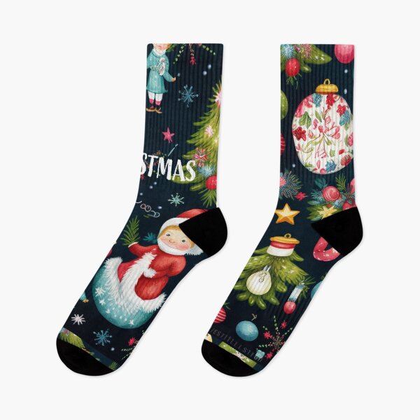 Item preview, CALCETINES FEOS DE DECORACIÓN DE NAVIDAD Midjourney AI Artwork designed and sold by davidjulie.