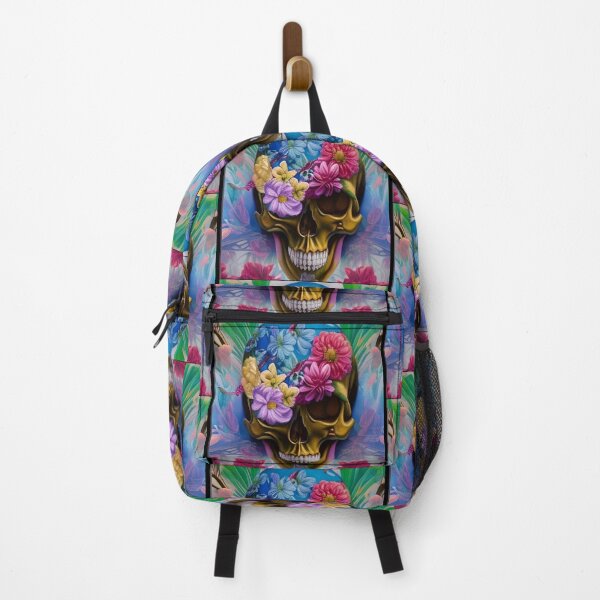 Item preview, bones and botany skull with flowers designed and sold by TjsDesignsnMore.