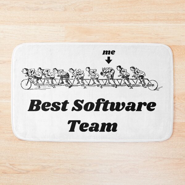 Item preview, 'Best Software Team' Tandem Bicycle Design - Retro Illustration Design for T-shirts, mugs, phone cases and other accessories designed and sold by Ridiculam Toga.