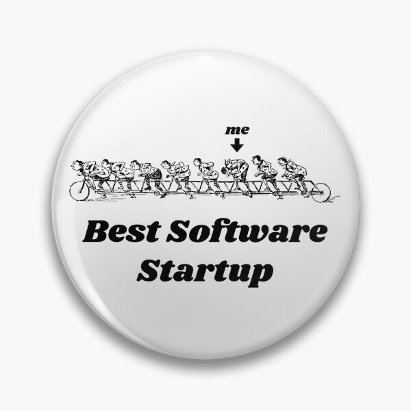 Item preview, 'Best Software Startup' Tandem Bicycle Design - Retro Illustration Design for T-shirts, mugs, phone cases and other accessories designed and sold by Ridiculam Toga.